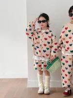 [90-150cm]ハート姉妹兄弟コーデ セットアップ - Image 11