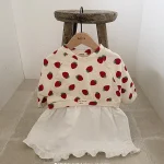 [73-120cm]いちごORノーカラー ワンピース - Image 4