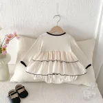 [66-90cm] リボン付き ワンピース風 ロンパース - Image 9