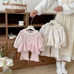 [73-110cm]セットアップ フリル襟 可愛い おしゃれ 上下セット - Image 2