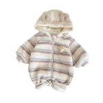 [66-90cm] 熊柄 オールインワン