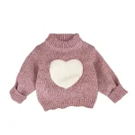 [73-110cm] ハート クールネック セーター - Image 5