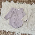 [66-90cm]韓国風 フリル花柄 ロンパース - Image 7