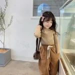 [90-140cm] シンプルデザイン ハーフネック セーター - Image 6