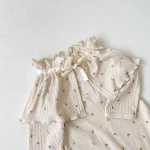 [66-90cm] ボンネットOR小花柄 オールインワン - Image 6