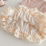 [73-120cm]カーディガンORワンピース リボン付き クリーム ローズ ベビー服 - Image 6