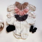 [66-90cm] フリル襟リネン オールインワン - Image 10