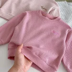 [80-130cm]セットアップ 英字刺繡 ワッフル シンプル 子供服 - Image 13