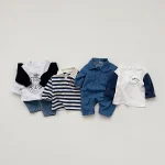 [66-90cm]ノーカラーデニム オールインワン - Image 5