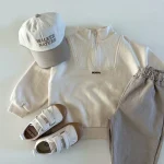 [80-130cm] ハーフジッパー トレーナー - Image 3