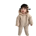 [66-90cm] 花柄orレオパード ロンパース - Image 7