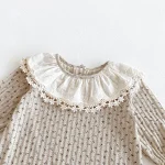 [66-100cm] レース襟 小花柄 オールインワン - Image 6