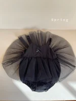 [73-90cm]ロンパース おしゃれ カラフルリボンワンピース - Image 8