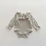 [66-90cm]ロンパース フリル 小花柄 肌触り良い ベビー服 - Image 2