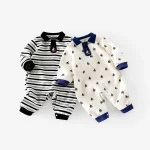 [66-90cm]オールインワン ポロデザイン 肌に優しい 人気 ロンパース - Image 7