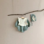 [66-100cm] スクエアフリル襟ORシンプル ロンパース - Image 3