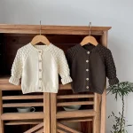 [66-100cm] 無地 ナチュラル カーディガン - Image 13