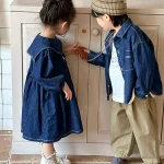 [80-150cm] ビッグ襟 ワンピース  or デニム シャツ - Image 6