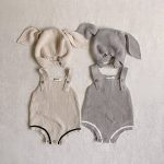 [66-90cm]3点セット ニット カーディガン&サロペットロンパース&帽子 - Image 7