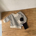 [73-100cm]ボーダー柄 トップス&レギンス セットアップ - Image 6