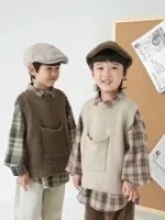 [80-150cm]ポケット付き ベスト - Image 2