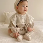 [66-90cm]韓国風レース襟 ロンパース - Image 4