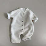 [66-90cm] バック英字プリントボア オールインワン - Image 3