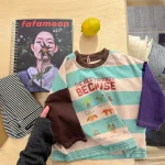 [80-130cm]Tシャツ 長袖 英字プリント 可愛い 女の子 おしゃれ - Image 6