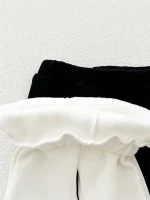 [66-120cm] レース ノーカラー 裏ボア セットアップ - Image 4