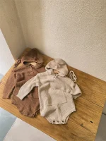 [66-90cm] フーディシンプル ロンパース - Image 15