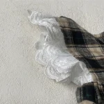 [66-90cm]チェック柄 ロンパース - Image 3