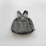 [66-100cm] チェック柄 ロンパース - Image 15