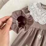 [66-130cm] レース襟 ロンパース  OR ワンピース - Image 6