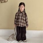 [80-150cm]シャツ チェック柄 カジュアル 合わせやすい トップス - Image 3
