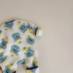 [66-90cm] ラビットor熊柄 ボア オールインワン - Image 4