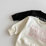 [80-130cm] 英字 プリントプルオーバー トレーナー - Image 17