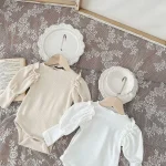 [66-90cm] パフスリーブノーカラー ロンパース    LB5493 - Image 23