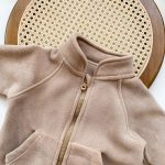 [66-90cm] ファスナー付きフリース素材 ロンパース - Image 8