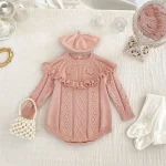 [66-90cm] フリルフラワー ロンパース - Image 12