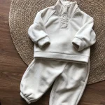 [80-150cm] フリース ボタン付き セットアップ - Image 9