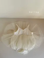 [73-90cm]ロンパース おしゃれ カラフルリボンワンピース - Image 4