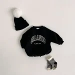 [66-100cm] 韓国風 英字柄 ロンパース - Image 14