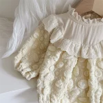 [66-90cm]フリル襟 ロンパース - Image 3