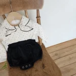 [66-90cm]リボン襟 ロンパース - Image 5