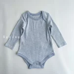 [73-90cm]ロンパース ボーダー 可愛い おしゃれ 肌に優しい ベビー服 - Image 2