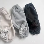 [73-100cm] 韓国風 ポケット付き ボア付き カジュアル パンツ - Image 13