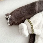 [66-100cm] 韓国風 柔らかピュアカラー ロンパース - Image 2