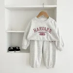 [80-130cm] 英字プリントカジュアル セットアップ - Image 5