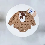 [66-90cm] リボンコーデュロイ ロンパース - Image 6