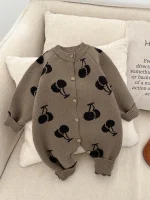 [66-100cm] チェリー柄 オールインワン - Image 4